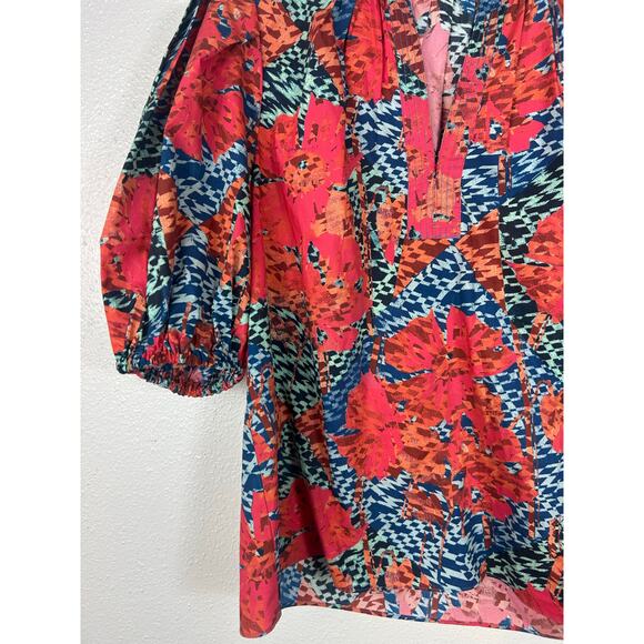 Ulla Johnson Tillie Puff Sleeve Top Flamingo Sz 0 - Picture 4 of 7